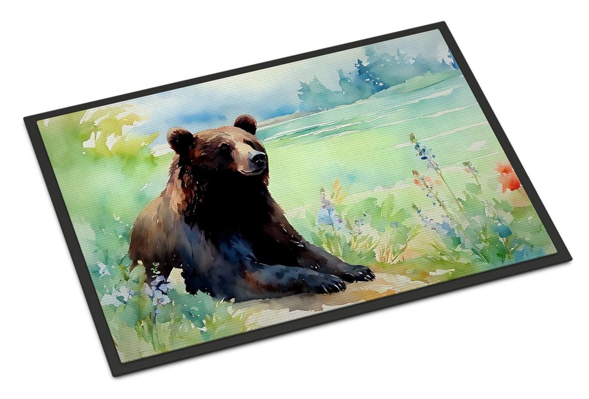 American Black Bear Doormat Front Door Mat Indoor Outdoor Rugs For Entryway, Non Slip Washable Low Pile, 24H X 36W_maomaolike.com
