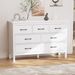 7 Drawer Dresser For Bedroom, Storage Cabinet With Metal Handles, Modern Closet Of Drawers For Living Room_maomaolike.com
