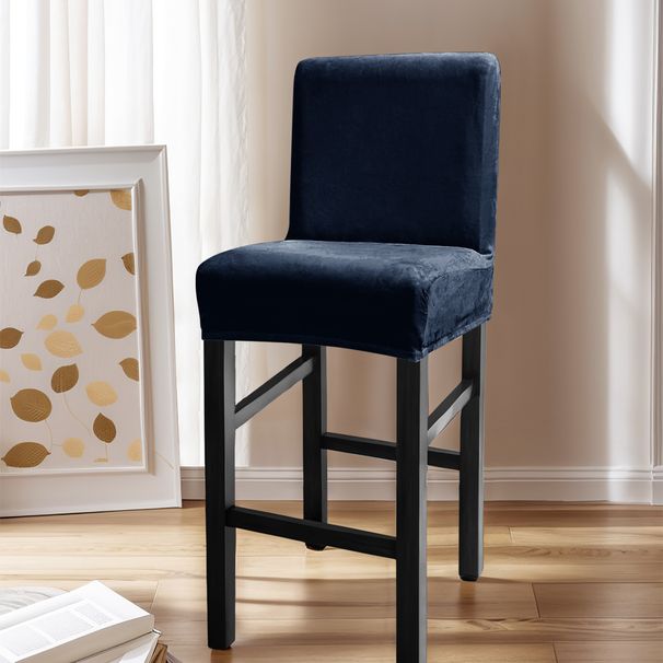 summer Cross-Border Solid Color Elastic Silver Fox Velvet Cover, Dustproof Universal Low-Back Chair Cover For Bars And Restaurants_maomaolike.com