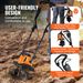 VEVOR 10 Amp Electric Tiller, 14" Tilling Width 3.94" Tilling Depth Corded Electric Tiller/Cultivator, Steel Mn Tines, Rototiller For Garden Lawn Soil Digging_maomaolike.com