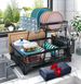 Godboat 2-Tier Dish Drying Rack - Dish Rack With Auto Drain-to-Sink & Mat_maomaolike.com