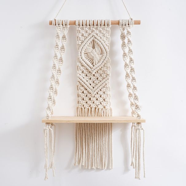 Cross-Border Hot Selling Hand-Woven Tapestry Cotton Rope Wall Bohemian Storage Rack Hotel Homestay Children's Room Hanging Decorat_maomaolike.com