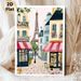 Parisian Street With Eiffel Tower Painting Poster, Pastel-toned Whimsical Hand-painted Scene Poster, Adds Warm Romantic Ambiance Suitable For Living_maomaolike.com