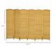 Folding Room Divider Screen 6 Panel 6 Tall Privacy Screen Freestanding Wood Partition For Home Office, Nature Wood_maomaolike.com