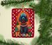 Poodle Holiday Christmas Porcelain Ornament Christmas Tree Hanging Decorations For Home Christmas Holiday, Rectangle, Gift, Multicolor_maomaolike.com