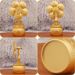 Gold-Plated Money Flower Yuanbao Treasure Bowl Five Blessings Wealth Windmill Rotating Ornament Metal Craft_maomaolike.com