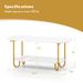 Modern 2-tier Marble Top Coffee Table_maomaolike.com