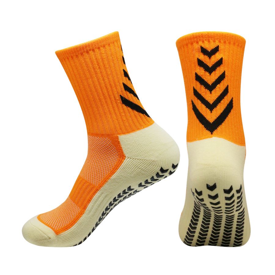Mid-tube football socks thick towel bottom non-slip adhesive sports socks men's and women's yoga socks Trampoline socks running socks_maomaolike.com
