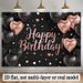 Happy Birthday Party Banner - 2D Flat Polyester Backdrop With Black Pink Balloons, Wall Hanging Photo Props, Party Decor_maomaolike.com