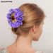 More Charming New Foam Flower Hair Loop Rose Hair Ornament Hair Rope Ball Head High Elastic Hair Loop_maomaolike.com