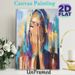 Abstract Woman & Candle Painting Poster, Vibrant Bold Brushstroke Abstract Artwork Poster, Artistic Decorative Piece Suitable For Living Room, Bedroom_maomaolike.com