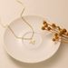 A-Z Initial 18K Gold Plated Cute Letter Stainless Steel Necklace For Women_maomaolike.com