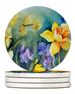 Daffodils In Watercolor Large Sandstone Coasters Pack Of 4 Absorbent Round Coasters Decor Gifts For Men Or Women, 4 In, Multicolor_maomaolike.com