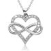 Huitan Silver Color Love Heart Necklace For Women Full With Sparkling CZ Engagement Wedding Bridal Necklaces New Fashion_maomaolike.com