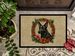 Australian Kelpie Christmas Flowers Doormat Front Door Mat Indoor Outdoor Rugs For Entryway, Non Slip Washable Low Pile, 24H X 36W_maomaolike.com