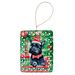 Scottish Terrier Christmas Porcelain Ornament Christmas Tree Hanging Decorations For Home Christmas Holiday, Rectangle, Gift, Multicolor_maomaolike.com