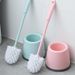 Household Wall-Mounted Long Handle No Dead Angle Cleaning Bathroom Hanging Soft Bristle Toilet Brush_maomaolike.com