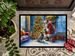 Australian Cattle Dog And Santa Claus Doormat Front Door Mat Indoor Outdoor Rugs For Entryway, Non Slip Washable Low Pile, 24H X 36W_maomaolike.com
