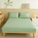Solid Color Bed Sheet Mattress Dust Cover_maomaolike.com