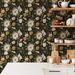 Vintage Dark Floral Wallpaper – Peel & Stick Kitchen Backsplash, Waterproof & Oil-Resistant, Removable Self Adhesive Wall Decor_maomaolike.com
