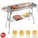 Foldable BBQ Grill Portable Charcoal Barbeque Grill Stainless Steel BBQ Grill For Picnic Camping Backyard Cooking_maomaolike.com
