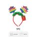 Merry Christmas Headband With Red Green Tinsel,Glitter Christmas Reindeer Antler Headband Funny Xmas Headwear For Christmas Eve Party Birthday Carnival Party Props Decoration12 Pcs_maomaolike.com