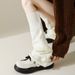 Flared autumn/winter knit all-over warm socks Pile socks Solid color calf socks y2k Spice Girls leg set feet_maomaolike.com