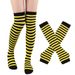 Unisex Christmas striped gloves over the knee socks Halloween cosplay holiday party costume set_maomaolike.com