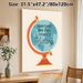 Inspirational Globe Painting Poster, Vibrant Flat-style Globe With "Together We Can Change History" Text Poster, Uplifting Motivational Decor Suitable_maomaolike.com