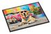 Yellow Labrador Hippie Dawg Doormat Front Door Mat Indoor Outdoor Rugs For Entryway, Non Slip Washable Low Pile, 24H X 36W_maomaolike.com