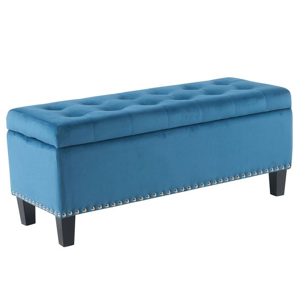 Ottoman With Storage,Foot Rest Bench Bag Floor Chair For Bedroom Or Entryway In Gray_maomaolike.com
