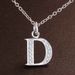26 Letters 925 Sterling Silver Necklace Pendant Zircon For Women Exquisite Student Girlfriend Jewelry Accessories_maomaolike.com
