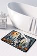 Boston Terrier Spooky Halloween Memory Foam Kitchen Mat Machine Washable Anti-Fatigue Mat Cushion Comfort Bath Mat Or Kitchen Rug_maomaolike.com