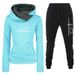 Women's Clothing Women's sweater suit, hoodie, two piece set, electrocardiogram, love map, trendy new style, women's trousers, long sleeves_maomaolike.com