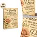 Spanish Religious Scripture Painting Poster, Vintage Rustic Style Poster, With Soft Pink Rose, Delicate Butterflies & Inspirational Verse, Ideal For_maomaolike.com