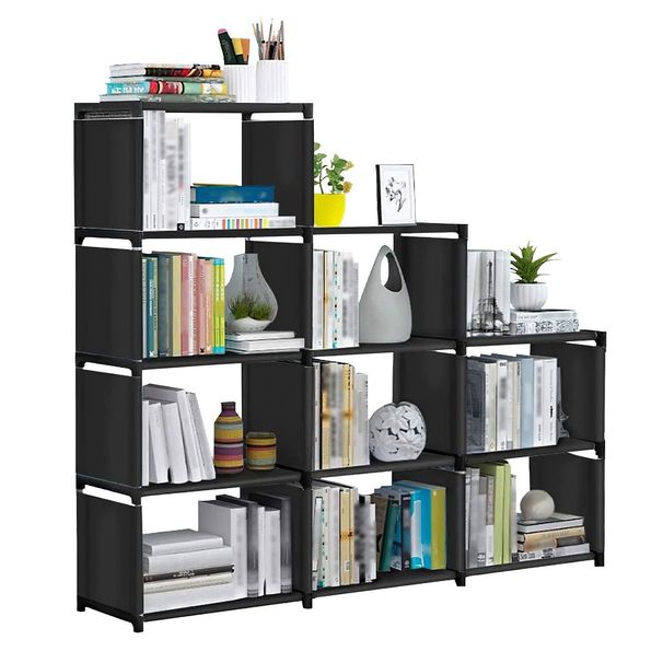 Cube Storage Organizer 9 Cubes Closet Shelves Cabinet Bookcase Non-Woven Fabric Cube Shelf For Living Room Bedroom Office_maomaolike.com