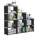 Cube Storage Organizer 9 Cubes Closet Shelves Cabinet Bookcase Non-Woven Fabric Cube Shelf For Living Room Bedroom Office_maomaolike.com