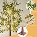 5.9ft Lighted Artificial Olive Tree With LED Fairy Lights With LED Fairy Lights For Garden Patio Front Door Party Indoor Outdoor Decor_maomaolike.com