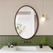 Vintage Style Oval For Home Use, Wall-Mounted, No Drilling, Self-Adhesive Bathroom Makeup Mirror_maomaolike.com