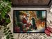 Bernese Mountain Dog And Santa Claus Doormat Front Door Mat Indoor Outdoor Rugs For Entryway, Non Slip Washable Low Pile, 24H X 36W_maomaolike.com