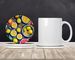 Colorful Lemons Large Sandstone Coasters Pack Of 4 Absorbent Round Coasters Decor Gifts For Men Or Women, 4 In, Multicolor_maomaolike.com