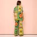 Women's Clothing fashion personality printing short-sleeved holiday leisure loose tie suit_maomaolike.com