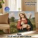Saint With Lamb Religious Painting Poster, Classic Vintage Pastoral Oil Painting Style Poster, Serene Spiritual Decor Ideal For Home, Prayer Room_maomaolike.com
