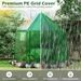 6.5 X 5.6 X 6.2 FT Mini Walk-in Greenhouse Portable Outdoor Warm House For Winter With PE Cover With 2 Double-layer Mesh Screen Windows Roll-up Zippered Door_maomaolike.com