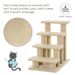 PawHut 25" 4-Step Multi-Level Carpeted Cat Scratching Post Pet Stairs, Beige_maomaolike.com