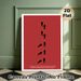 The Usual Suspects Movie Quote Footprint Painting Poster, Minimalist Red-toned With Black Footprint Trail Poster, Thought-provoking Cinematic Decor_maomaolike.com