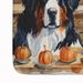 Bernese Mountain Dog Fall Kitchen Pumpkins Memory Foam Kitchen Mat Machine Washable Anti-Fatigue Mat Cushion Comfort Bath Mat Or Kitchen Rug_maomaolike.com