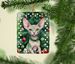 Minskin Cat By The Christmas Tree Porcelain Ornament Christmas Tree Hanging Decorations For Home Christmas Holiday, Rectangle, Gift, Multicolor_maomaolike.com