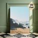 Coastal Figure Painting Poster, Misty Serene Seaside Scene Poster, Tranquil Atmospheric Artwork Suitable For Bedroom, Living Room Wall Decor_maomaolike.com
