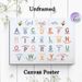 Christian Alphabet Affirmation Painting Poster, Pastel-colored Cute Bee & Typographic Art Poster, Uplifting Religious Positive Phrases, Ideal For_maomaolike.com